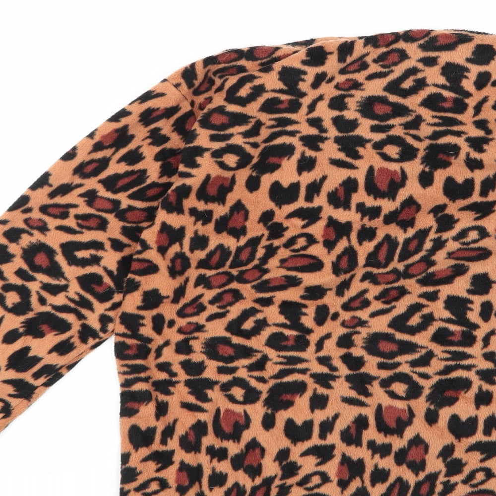Brand and care label for Style women’s multicoloured animal print polyester top pyjama top, size S