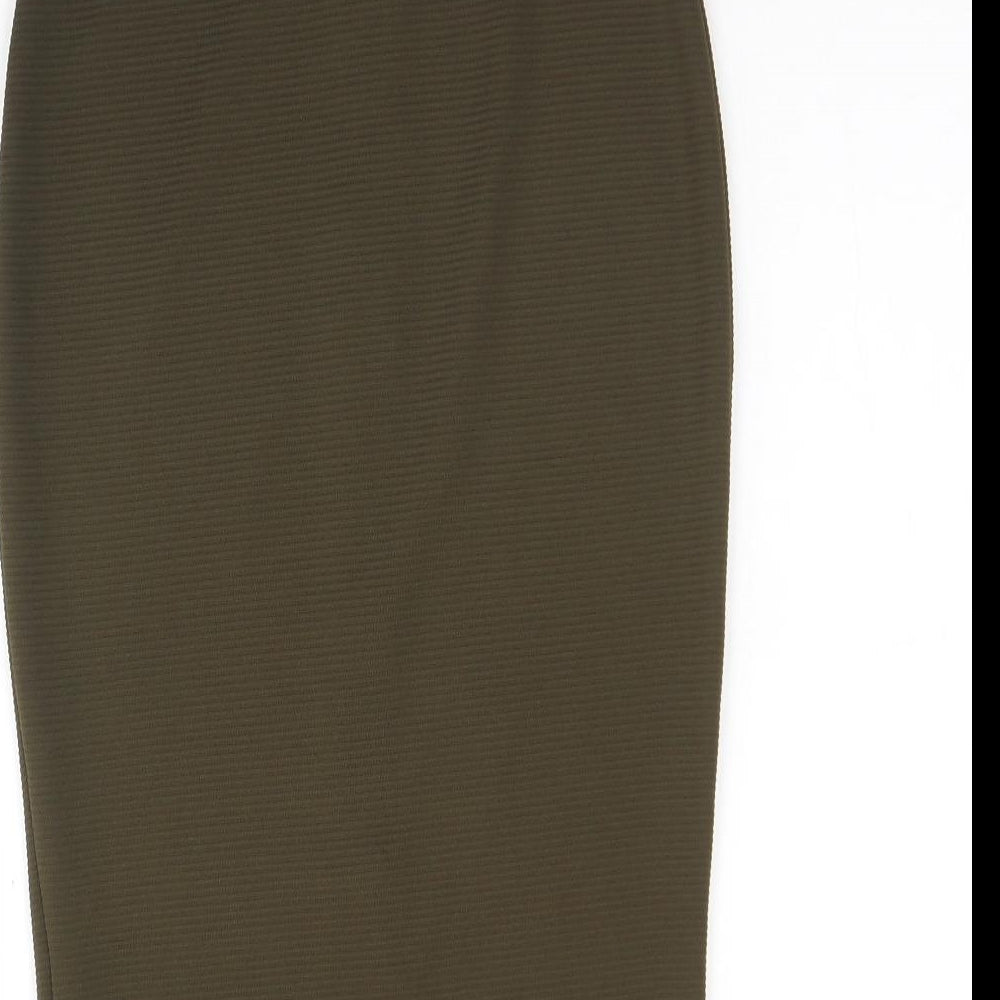 Atmosphere Womens Green  Polyester A-Line Skirt Size 6   Zip