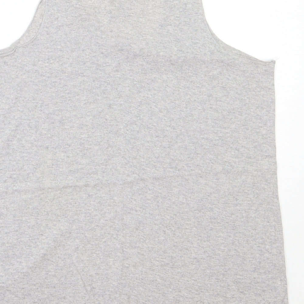 Primark Womens Grey Polyester Basic Tank Size 12 Round Neck