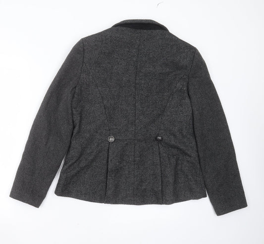 Primark Womens Grey Polyester Jacket Blazer Size 14
