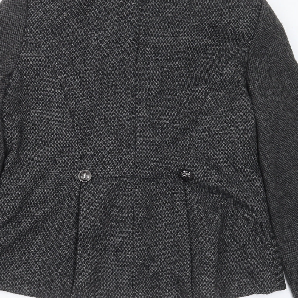 Primark Womens Grey Polyester Jacket Blazer Size 14