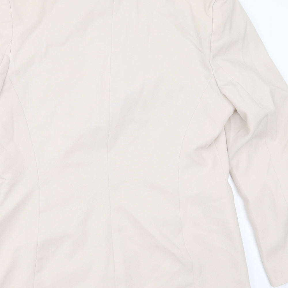 Womens UK Size 14 Essentials Regular Beige Suit Jacket