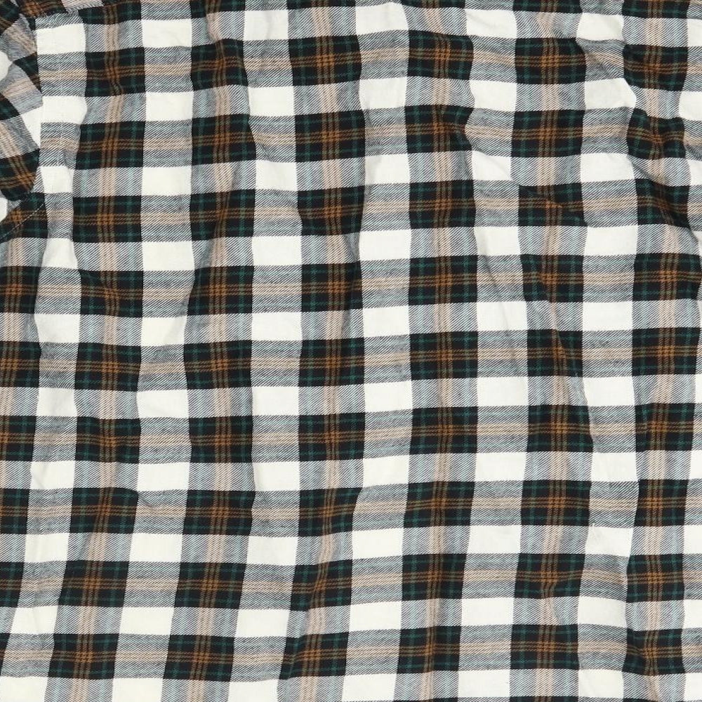 Mens UK Size M H&M Green Button-Up Long Sleeve Casual Shirt