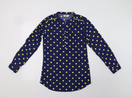 Womens UK Size S Preworn Blue Ringer Blouse