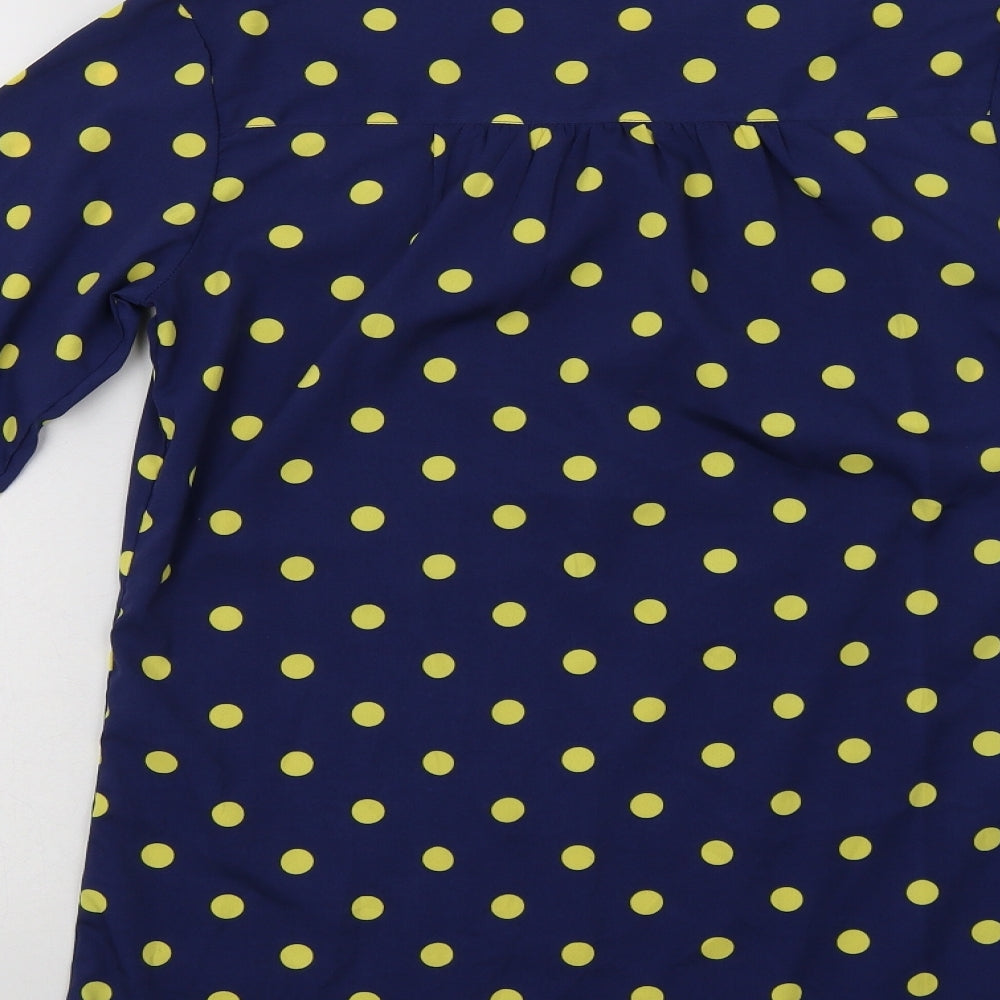 Womens UK Size S Preworn Blue Ringer Blouse