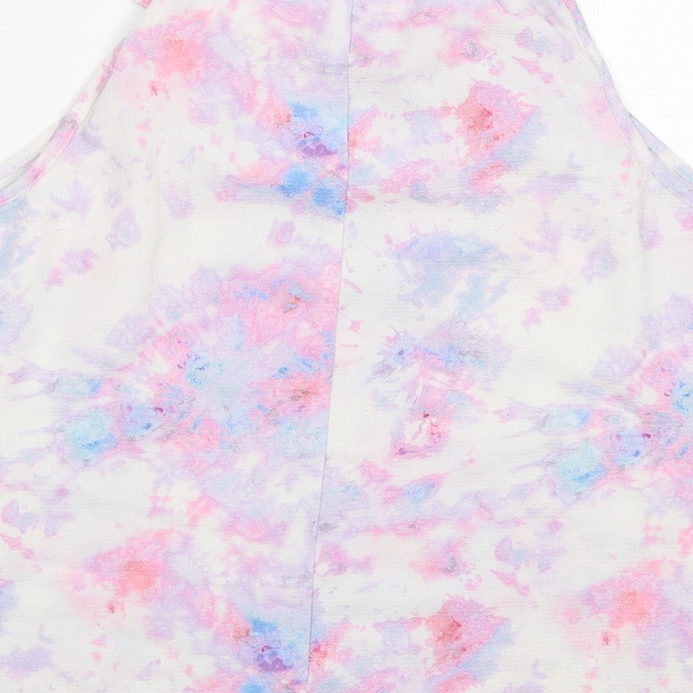 George Womens Pink Polyester Basic Tank Size 12 Round Neck - Abstract