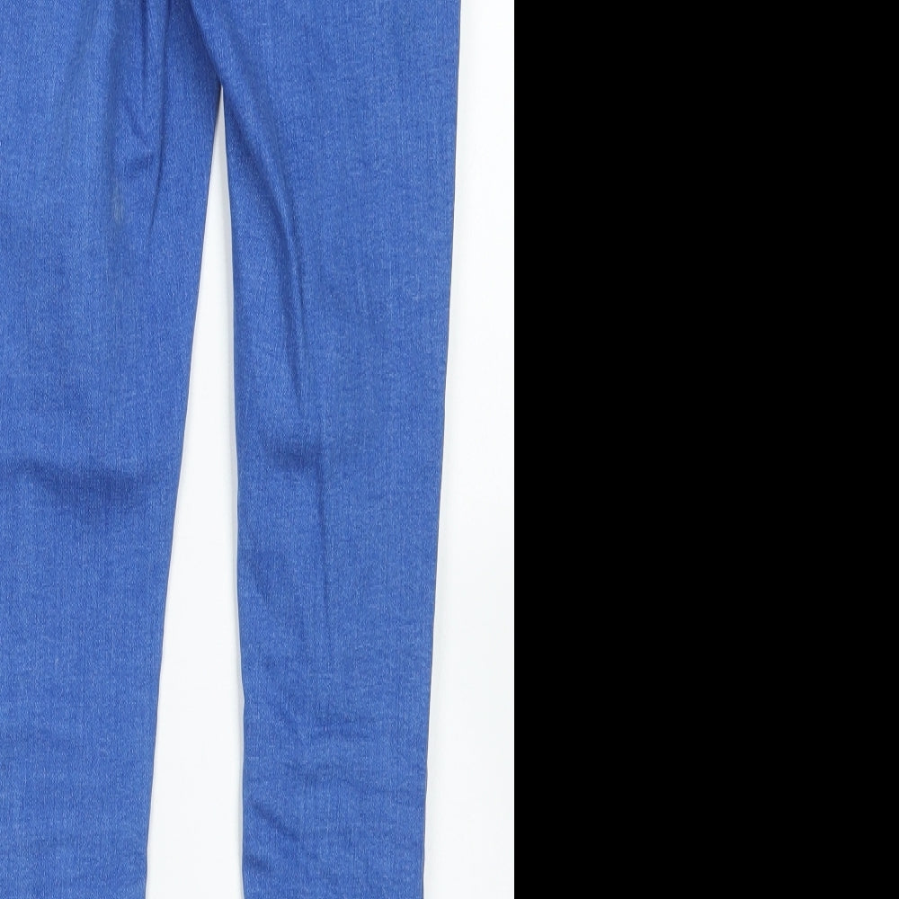 Denim Co Womens Blue Cotton Skinny Jeans Size 8 L25 in Regular Button