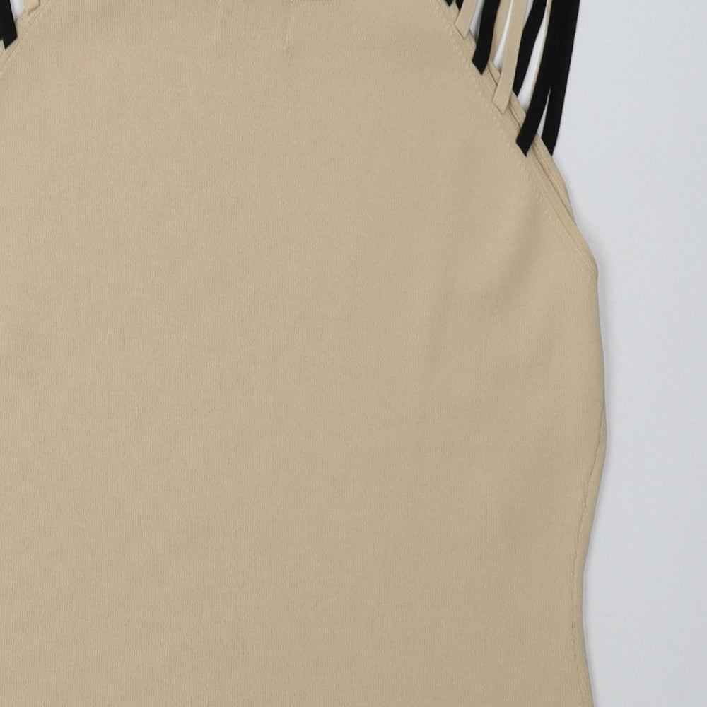 Womens UK Size M Roman Beige Basic Tank