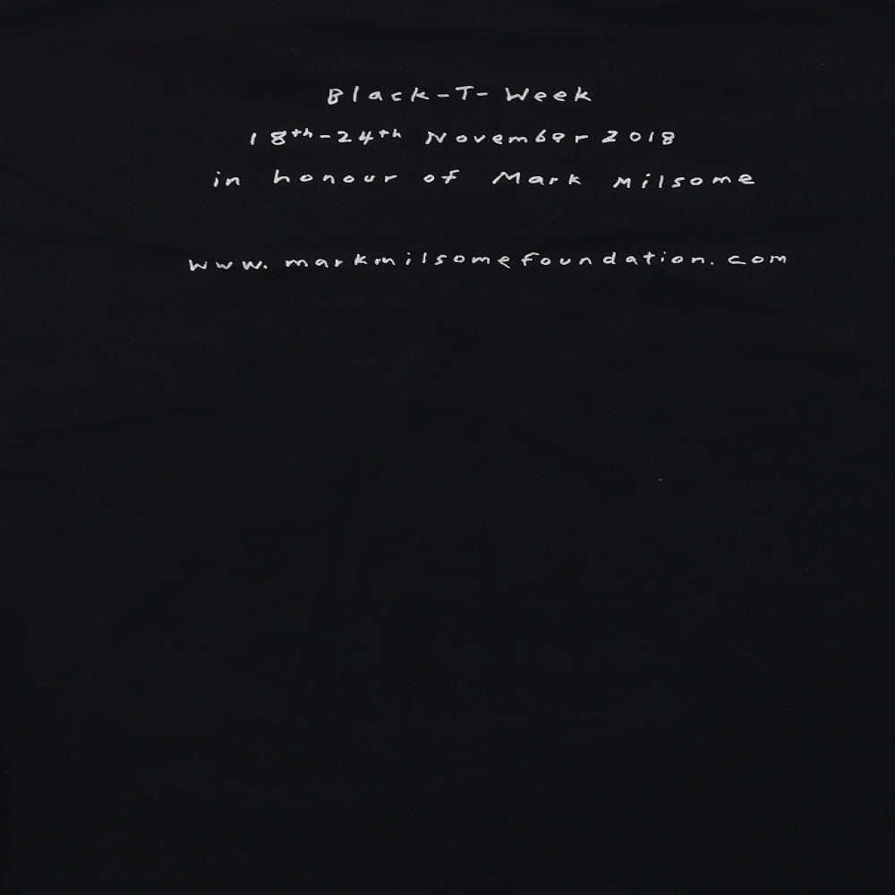 Mens UK Size L Fruit of the Loom Black T-Shirt