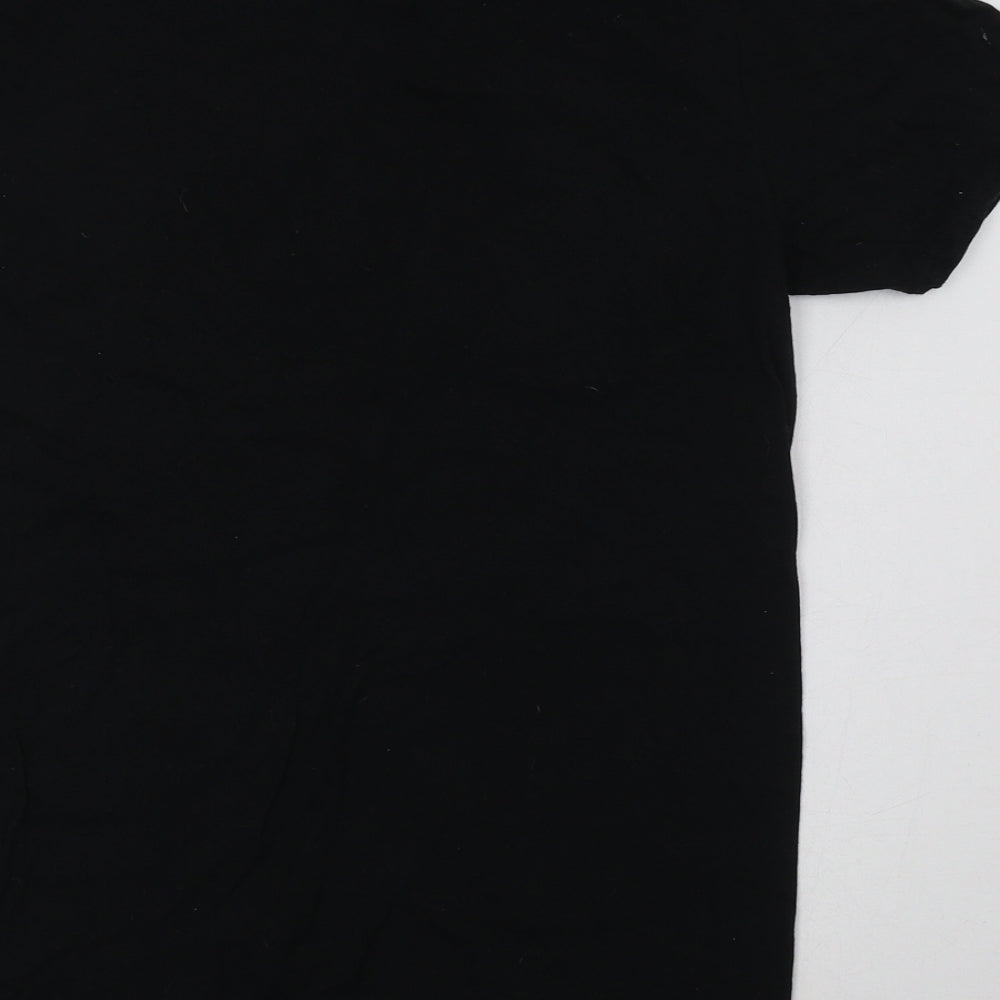 Womens UK Size S Gildan Black Basic T-Shirt