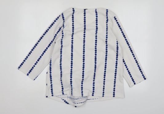 George Womens Multicoloured Round Neck Polka Dot Polyester Pullover Jumper Size 12