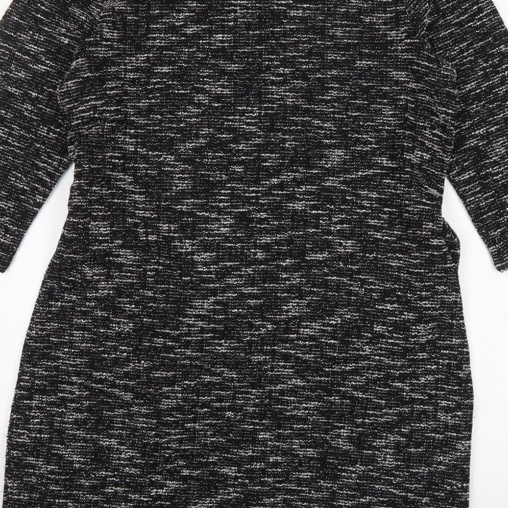 PEP&CO Womens Grey Polyester Jumper Dress Size 10 Round Neck