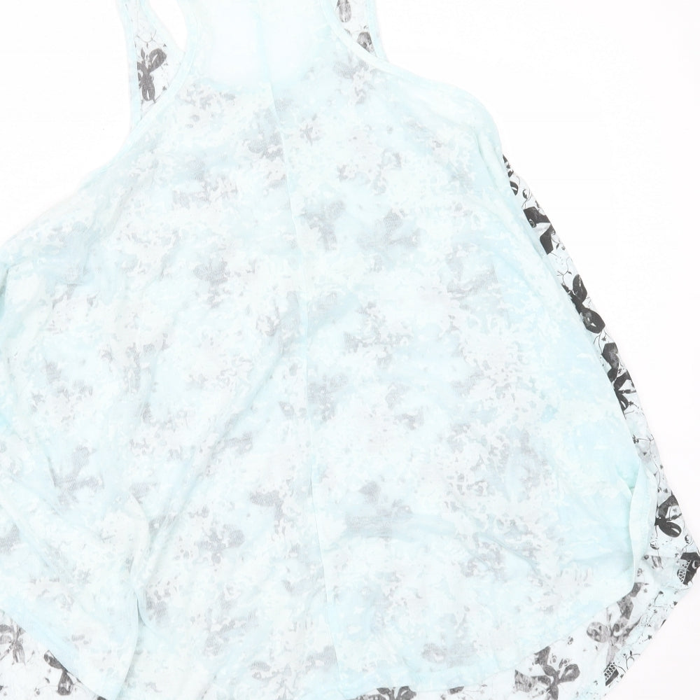 Primark Womens Green Cotton Basic Blouse Size 12 Round Neck - bow pattern