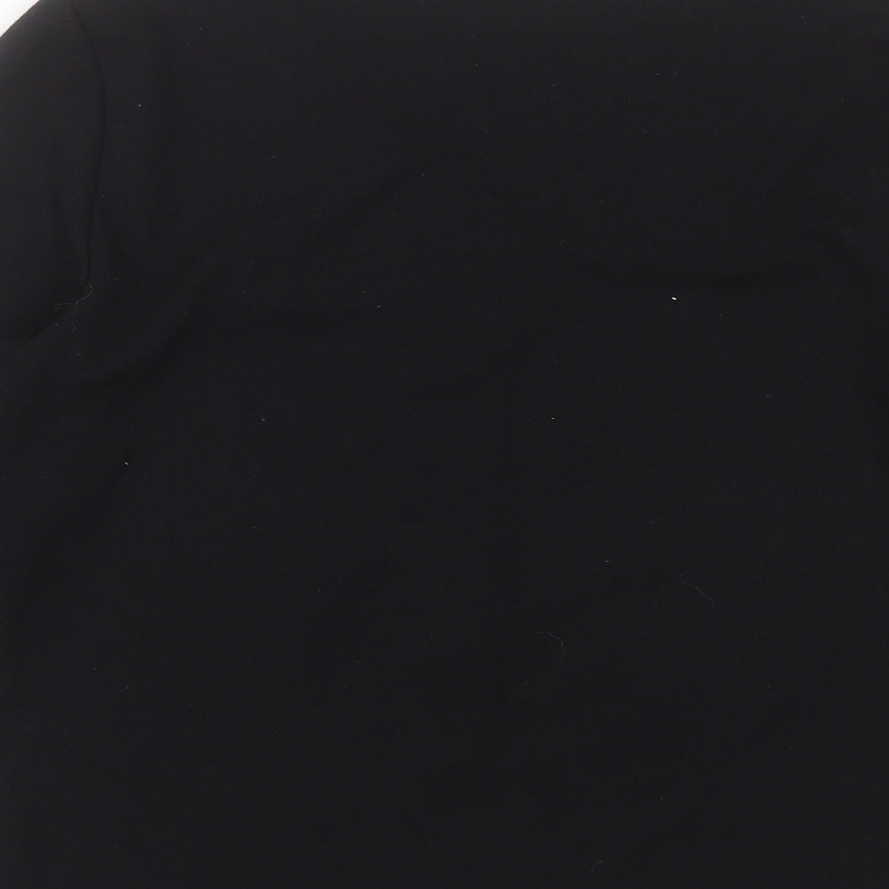 BHS Womens Black V-Neck Polyester Pullover Jumper Size 16
