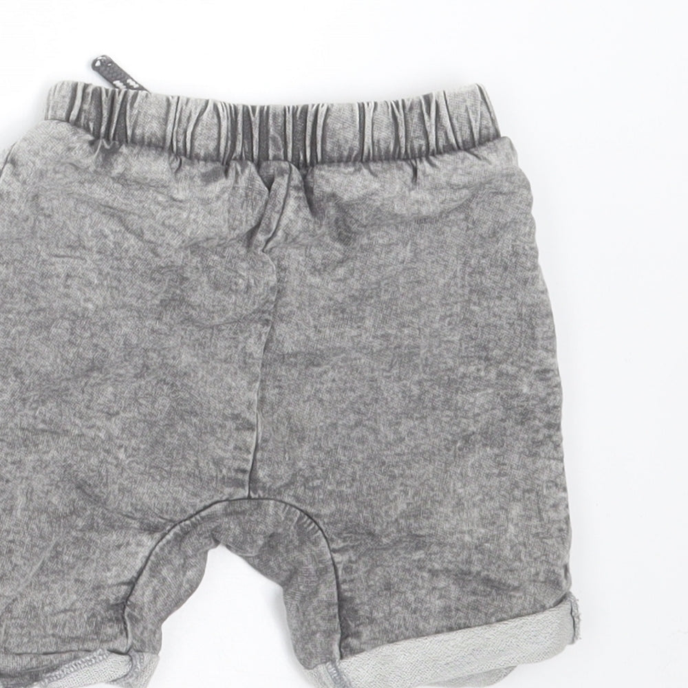 TU Baby Grey Cotton Trousers Size 9-12 Months Drawstring - shorts