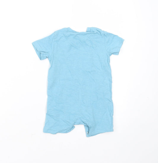 F&F Baby Blue Cotton Babygrow One-Piece Size 9-12 Months - little dude big adventure