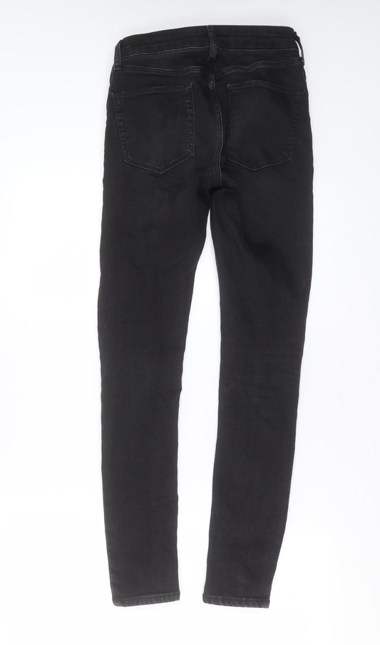 ASOS Womens Black Cotton Skinny Jeans Size 26 in L29 in Extra-Slim Zip