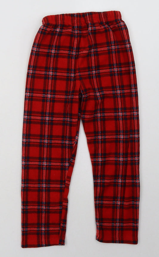 pep&co Girls Red Check Polyester Pyjama Pants Size 5-6 Years