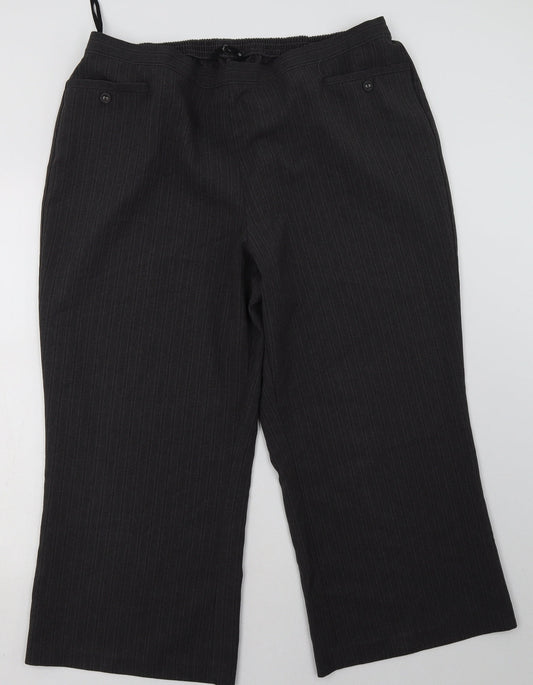 Womens UK Size 22 BM Regular Fit Grey Trousers