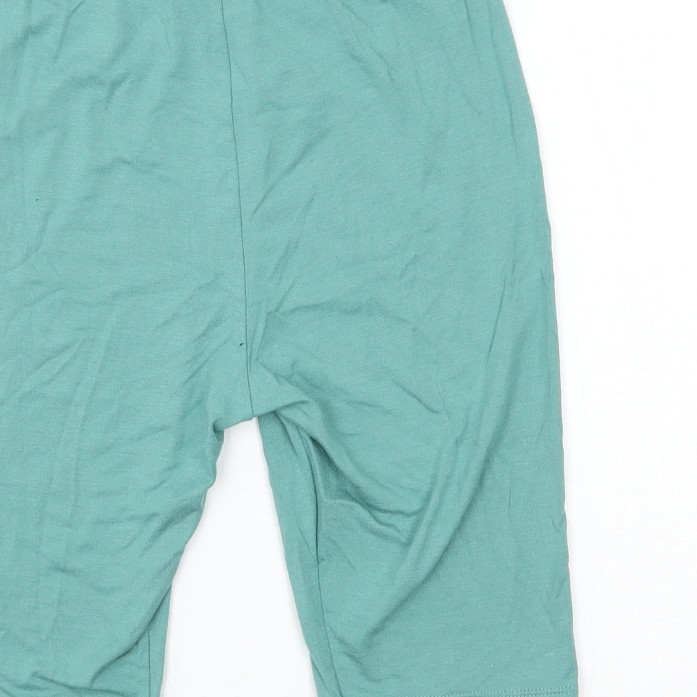 ASOS Womens Green Viscose Compression Shorts Size 8 L7 in Regular