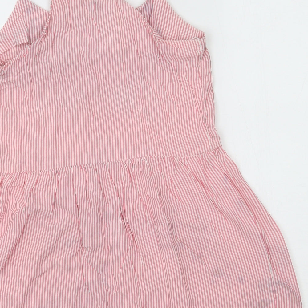 Atmosphere Womens Pink Striped Viscose Camisole Tank Size 6 Scoop Neck