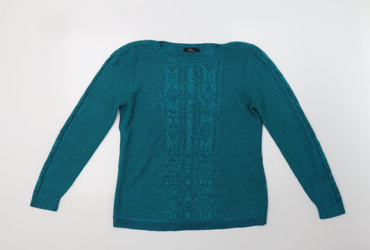 Womens UK Size S BM Collection Green Pullover Jumper
