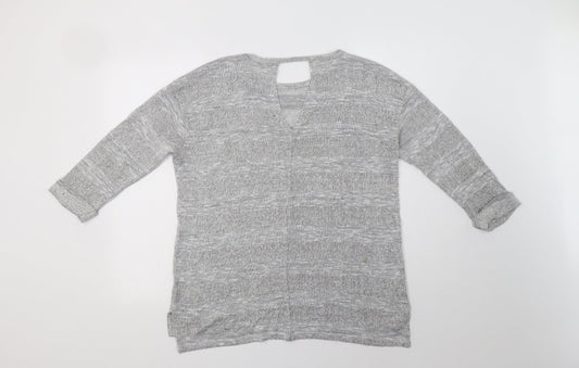 Womens UK Size M Papaya Grey Pullover Jumper