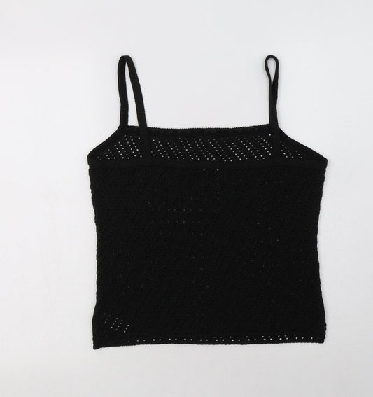 Womens UK Size 14 St Bernard Black Camisole Blouse