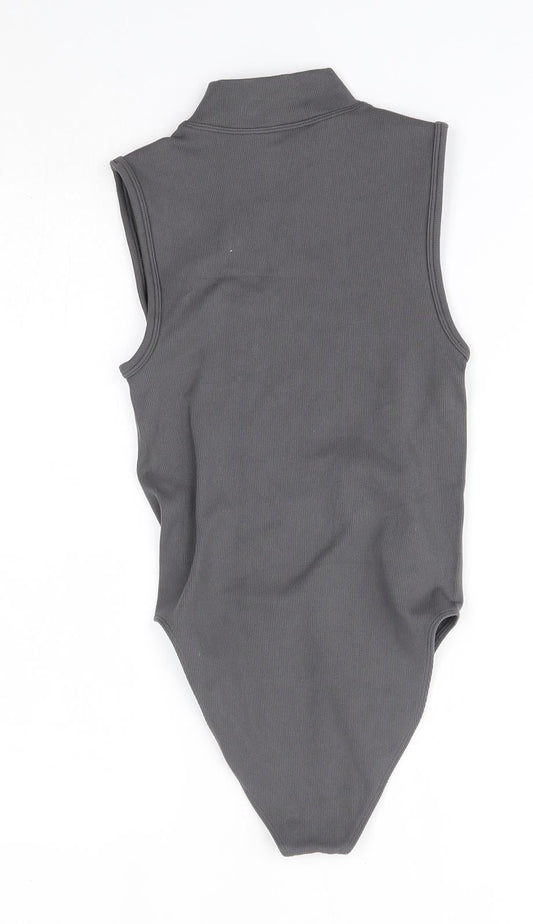 Primark  Womens Grey  Nylon Bodysuit One-Piece Size 2XS