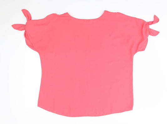 Womens UK Size 14 Peacocks Pink Basic Blouse