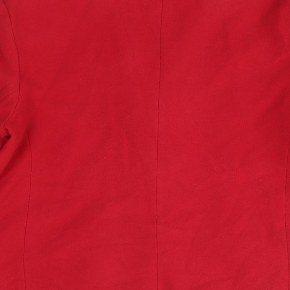 Womens UK Size 12 Classic Red Overcoat