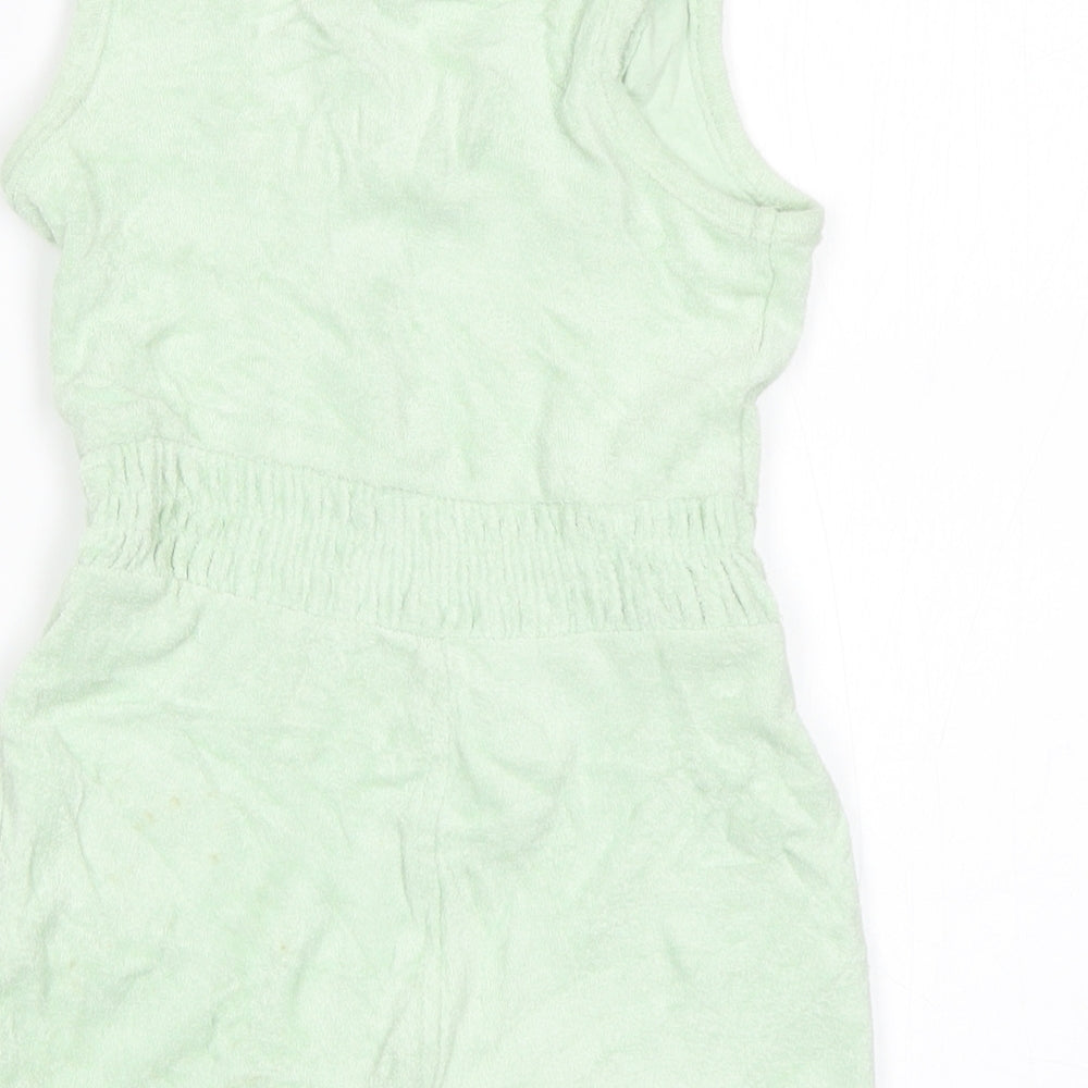 Primark Girls Green Cotton Romper One-Piece Size 6-9 Months
