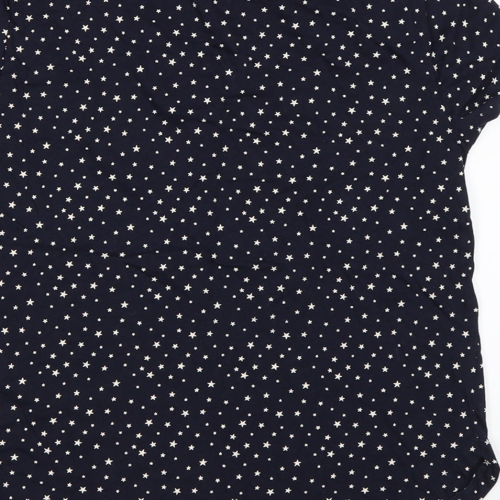 Brand and care label for H&M women’s multicoloured polka dot cotton top pyjama top, size S