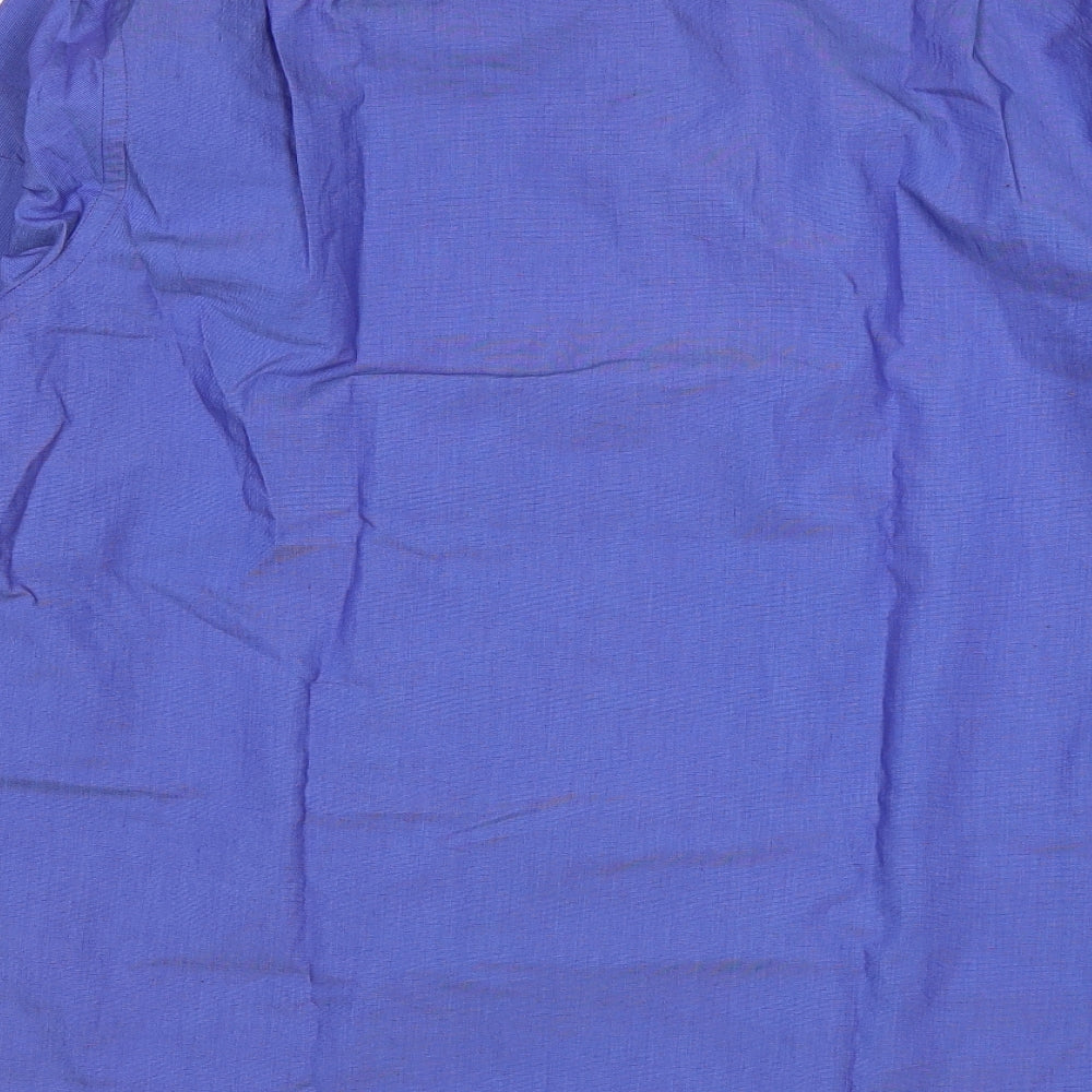 Mens UK Size 41 John Miller Blue Button-Up Long Sleeve Casual Shirt