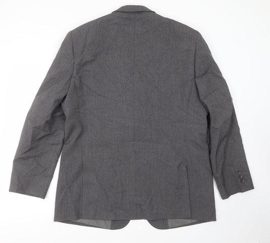 JACK REID Mens Grey Polyester Jacket Suit Jacket Size 44