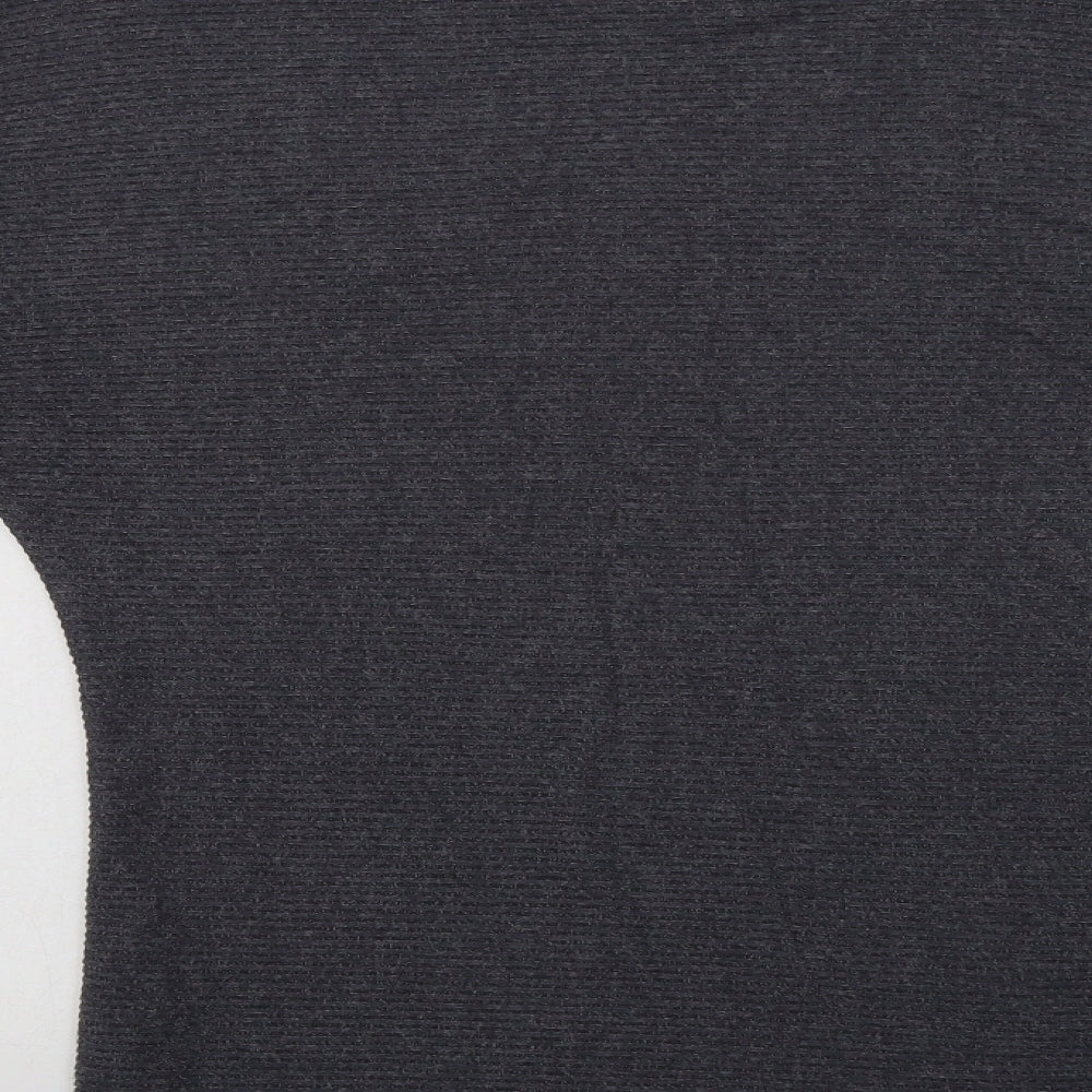 George Womens Grey Crew Neck Viscose Pullover Jumper Size S