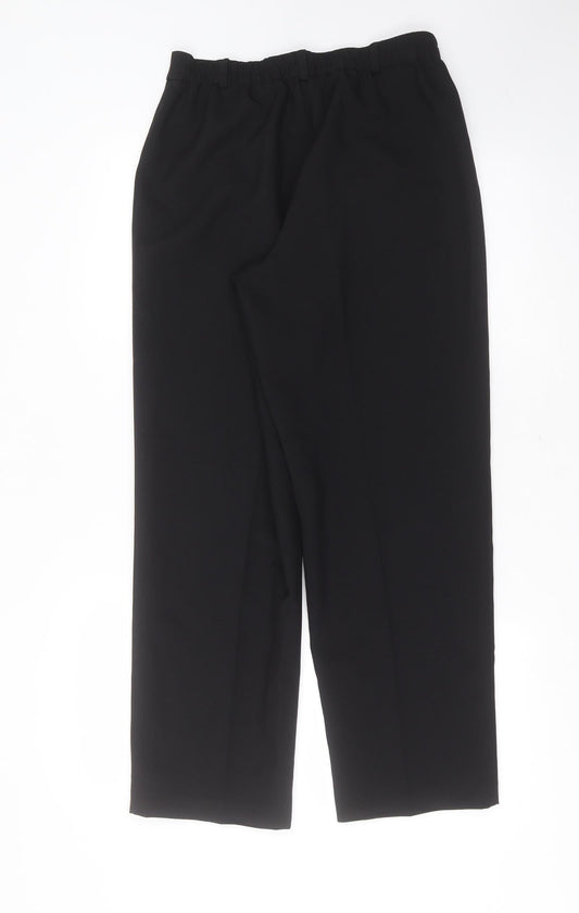 Womens UK Size 12 BHS Regular Fit Black Trousers