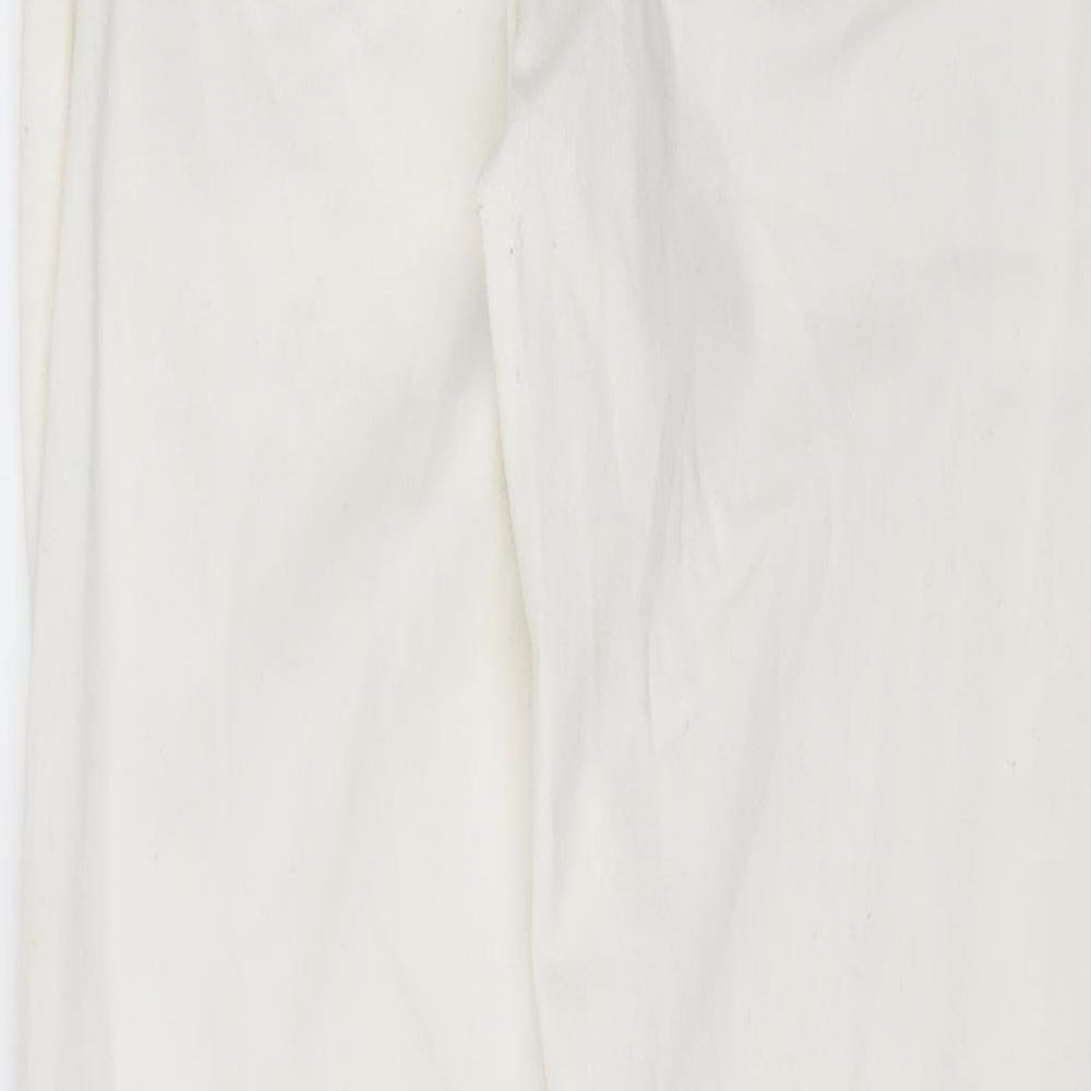Monsoon Womens White Cotton Skinny Jeans Size 12 L30 in Slim Zip