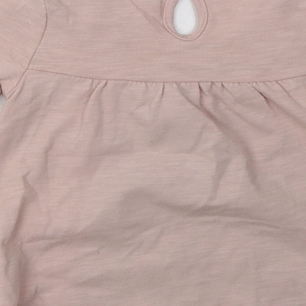 Maggie & Zoe Girls Pink Coir Basic Casual Size 3 Years Crew Neck Button