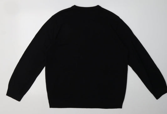 Mens UK Size L Debenhams Black Pullover Sweatshirt