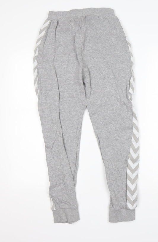 Hummel Mens Grey Cotton Sweatpants Trousers Size XS L24 in Regular