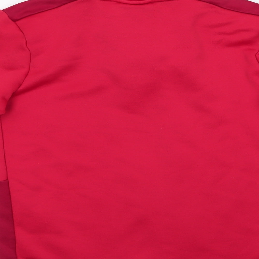 Umbro Boys Red Polyester Henley Sweatshirt Size 14 Years - Holywell