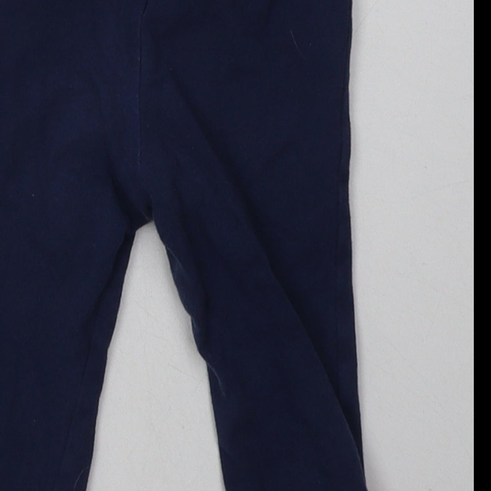George Girls Blue Cotton Sweatpants Trousers Size 6-9 Months - Disney