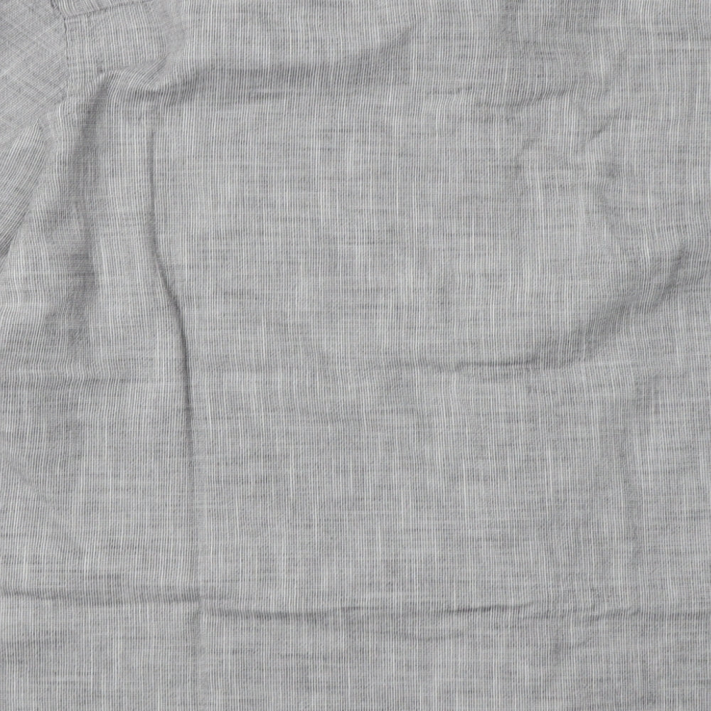 Mens UK Size XL Debenhams Grey Button-Up Long Sleeve Casual Shirt