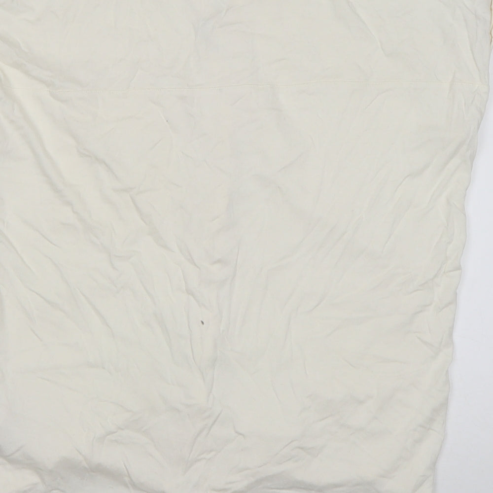 Womens UK Size 10 NEXT Ivory Basic Button-Up