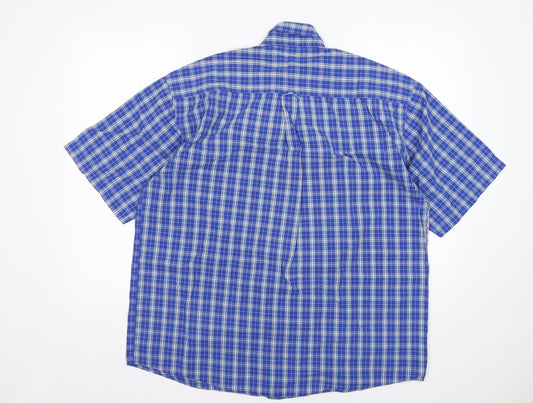 Mens UK Size M Living Multicoloured Button-Up Short Sleeve Casual Shirt