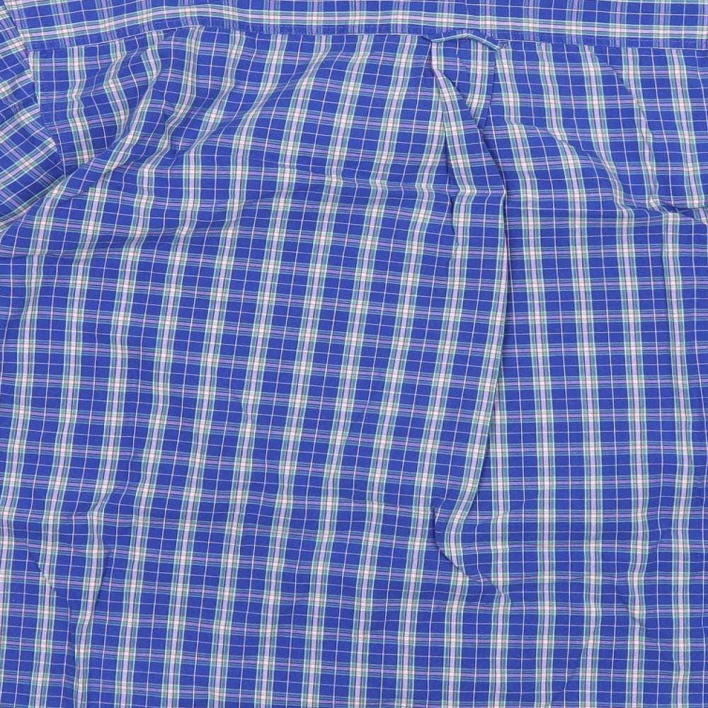 Mens UK Size M Living Multicoloured Button-Up Short Sleeve Casual Shirt