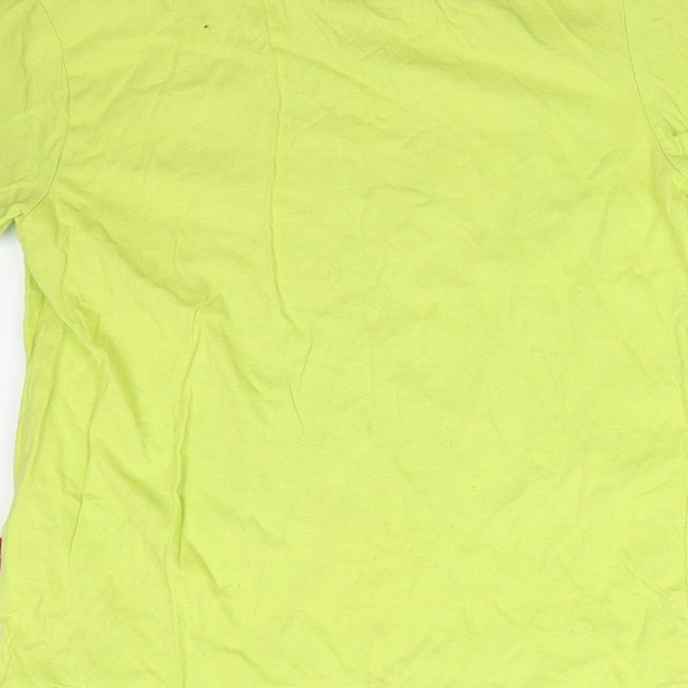Plus M Boys Green 100% Cotton Basic T-Shirt Size 9 Years Round Neck
