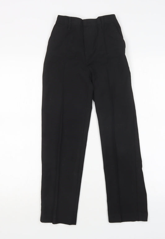 Lily & Dan Boys Black Polyester Dress Pants Trousers Size 9-10 Years Regular Hook & Loop - School Wear