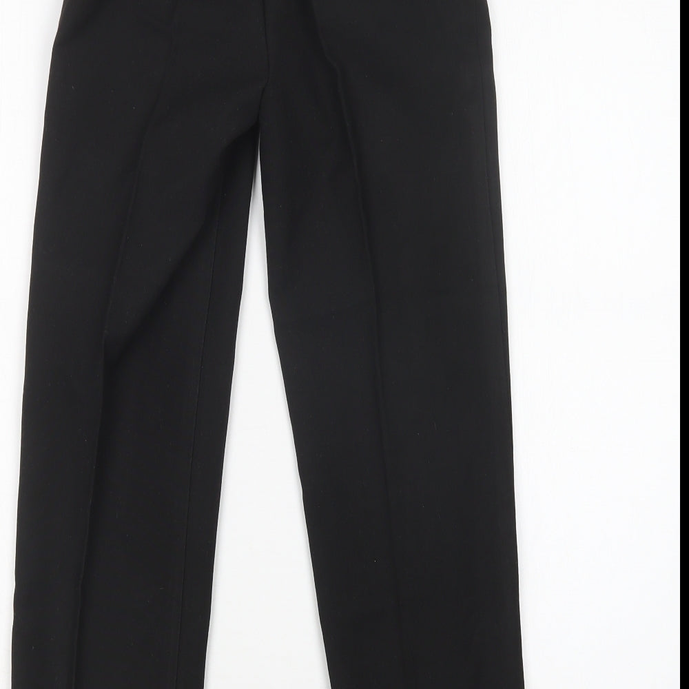 Lily & Dan Boys Black Polyester Dress Pants Trousers Size 9-10 Years Regular Hook & Loop - School Wear
